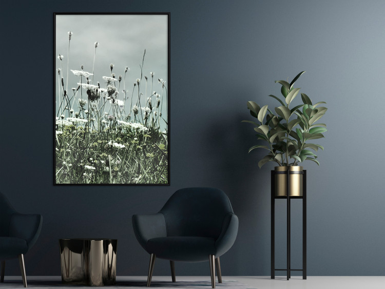 Wall Poster Midsummer - landscape of a flower-filled meadow with cloudy sky in the background 137231 additionalImage 11