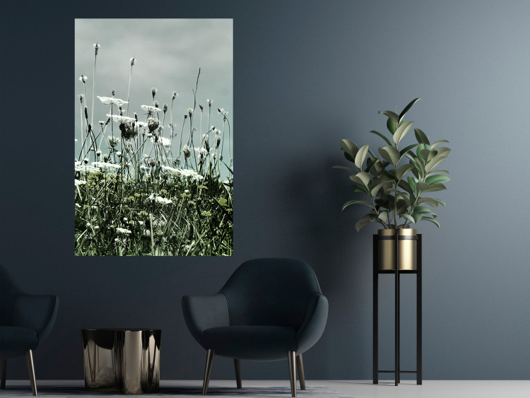 Wall Poster Midsummer - landscape of a flower-filled meadow with cloudy sky in the background 137231 additionalImage 18