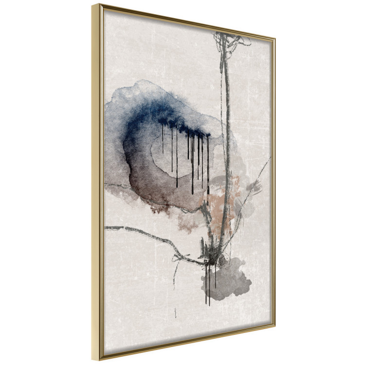 Wall Poster Watercolor Stained Glass - artistic abstraction in brown and beige colors 137531 additionalImage 14