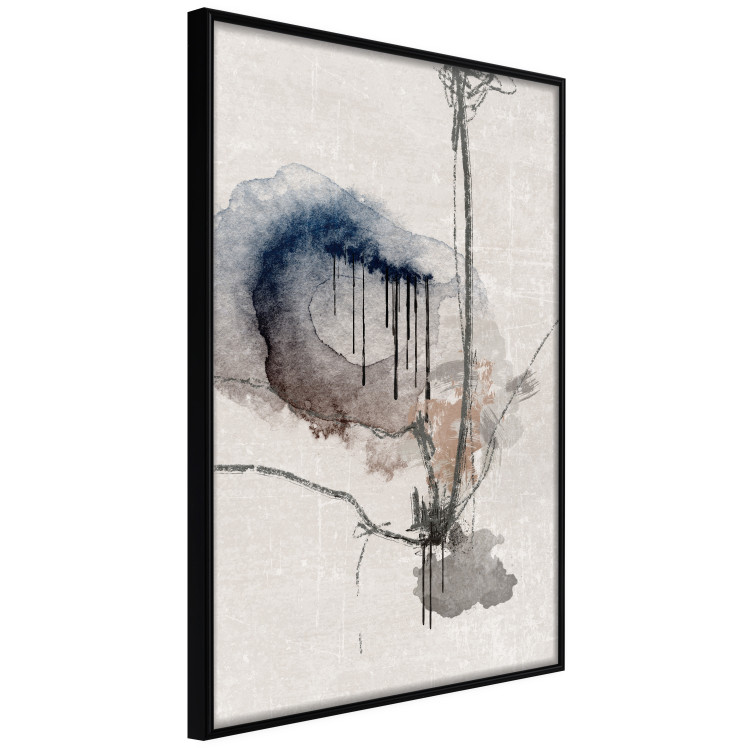 Wall Poster Watercolor Stained Glass - artistic abstraction in brown and beige colors 137531 additionalImage 26