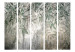 Room Separator Rainy Leaves in Mist II (5-piece) - Background in green plants 138531 additionalThumb 3