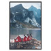 Wall Poster Soothing Blue - landscape of a red cottage and lake against mountains 138731 additionalThumb 14
