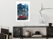 Wall Poster Soothing Blue - landscape of a red cottage and lake against mountains 138731 additionalThumb 11