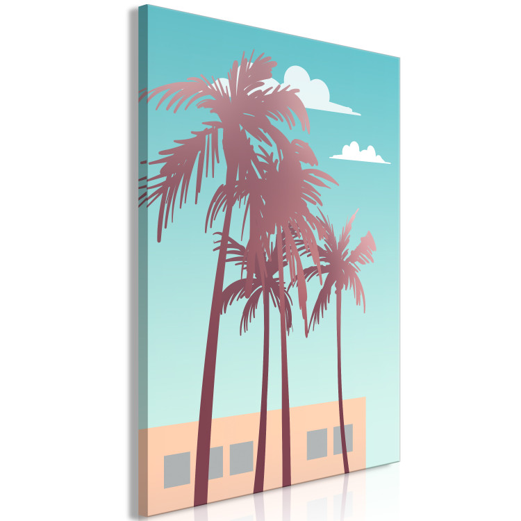 Canvas Print Miami Palms (1-piece) - landscape overlooking the bright sky and clouds 144331 additionalImage 2