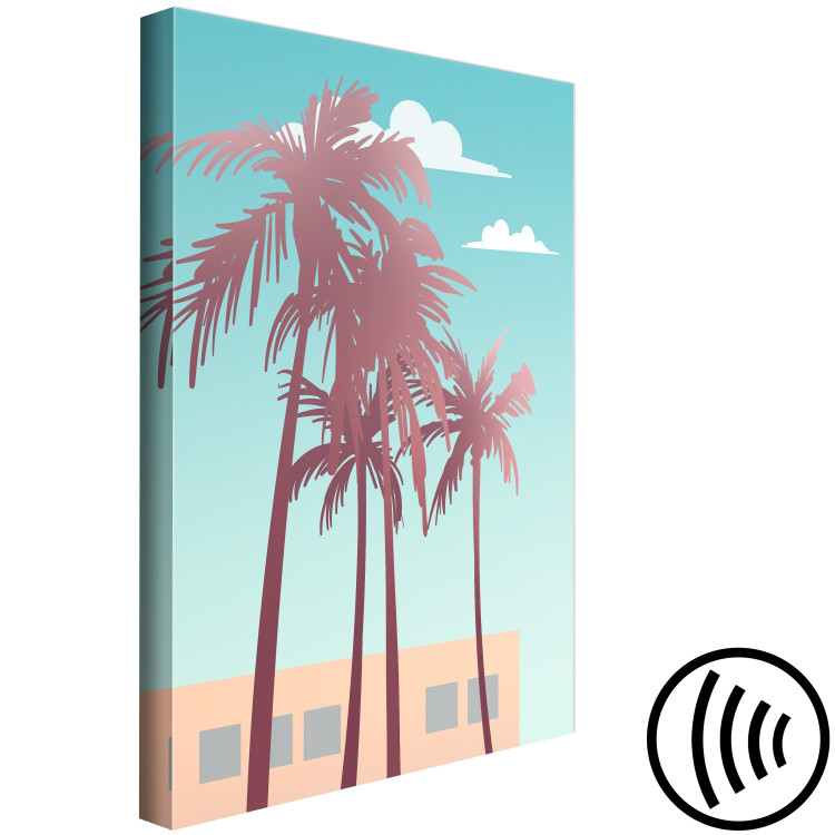 Canvas Print Miami Palms (1-piece) - landscape overlooking the bright sky and clouds 144331 additionalImage 6