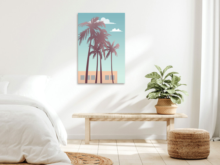Canvas Print Miami Palms (1-piece) - landscape overlooking the bright sky and clouds 144331 additionalImage 3