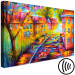 Canvas Evening I (1-piece) - colorful landscape with a street in the city center 144731 additionalThumb 6