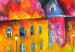Canvas Evening I (1-piece) - colorful landscape with a street in the city center 144731 additionalThumb 5