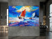 Canvas Colorful Sailing Ships - Painted Landscape With Boats on Rough Waves 145531 additionalThumb 3