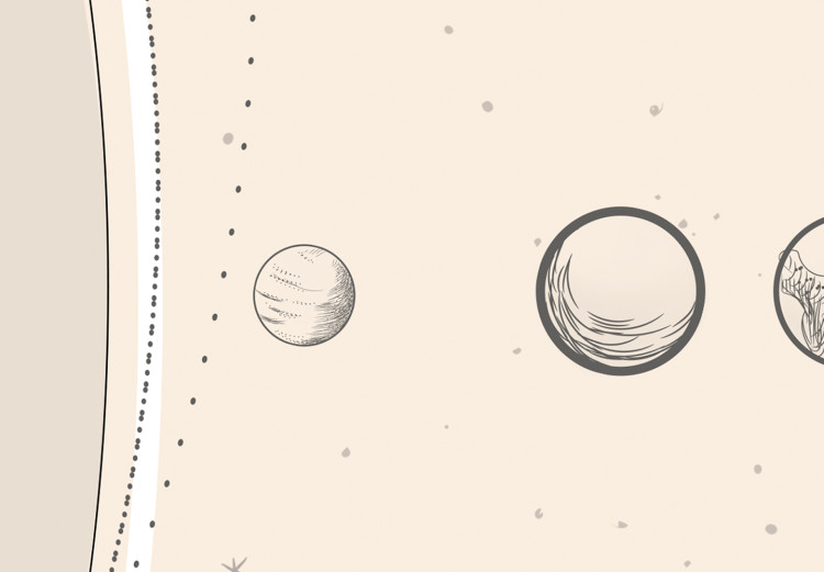 Large canvas print Solar System - Delicate Minimalistic Lineart Style Planets 146331 additionalImage 3