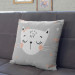Decorative Microfiber Pillow Beauty of a cat - white and ash-grey design with the caption 'Pretty' cushions 147031 additionalThumb 2