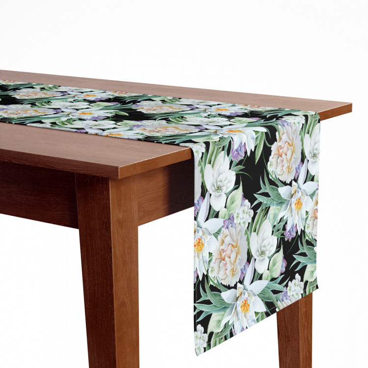 Table Runner Nenufars and Peonies - elegant, vinatge style floral composition 147331 additionalImage 5