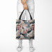Shopping Bag Courtyard beauty - ferns, roses and exotic birds on a beige background 147431 additionalThumb 2