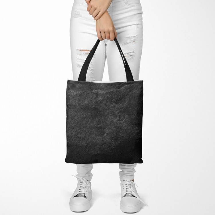 Shopping Bag Black gold - a pattern imitating the surface of a flagstone 148531 additionalImage 2