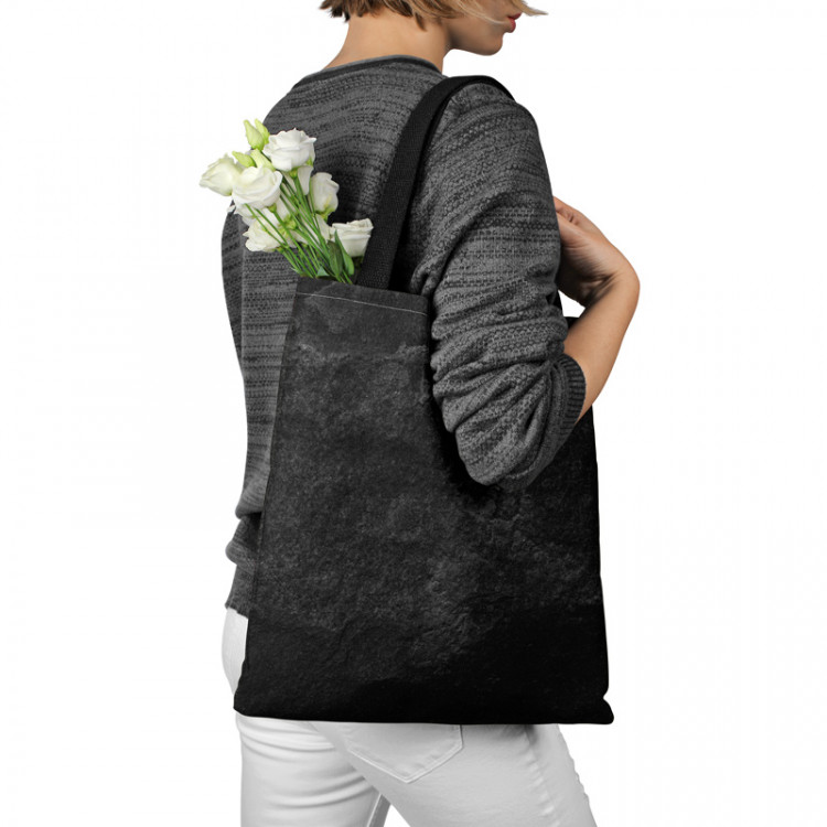 Shopping Bag Black gold - a pattern imitating the surface of a flagstone 148531 additionalImage 3