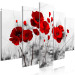 Canvas Red Petals (5-piece) - scarlet poppies on a faded meadow 149631 additionalThumb 2