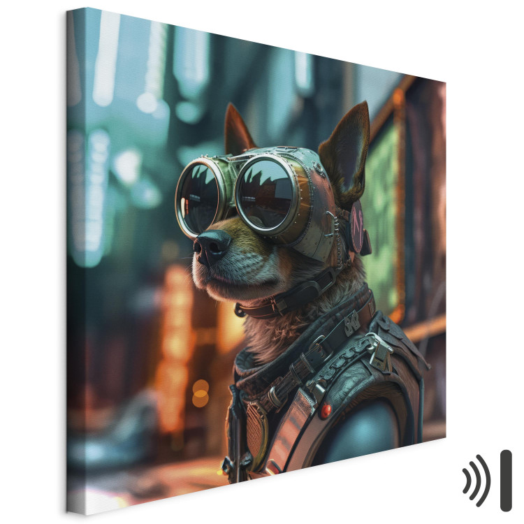 Canvas AI Dog Chihuahua - Cyberpunk Style Animal Fantasy Portrait - Square 150131 additionalImage 8
