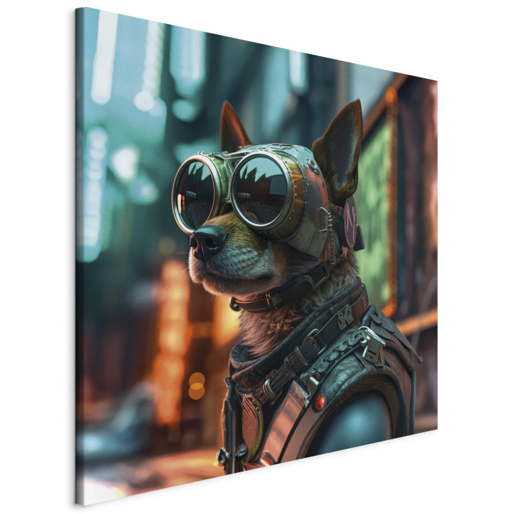 Canvas AI Dog Chihuahua - Cyberpunk Style Animal Fantasy Portrait - Square 150131 additionalImage 2