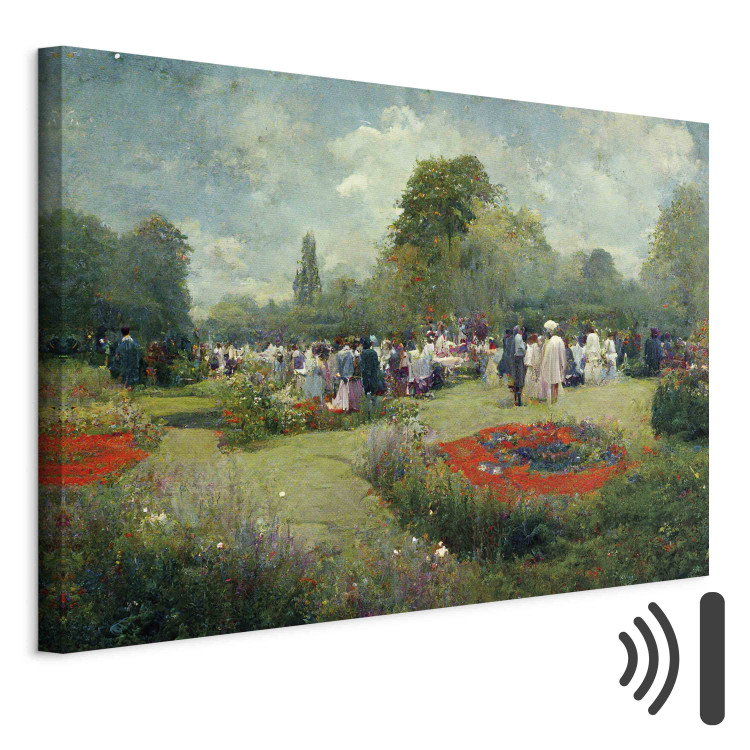 Canvas Print Meeting in the Garden - An Ai-Generated Landscape in the Style of Monet 151031 additionalImage 8