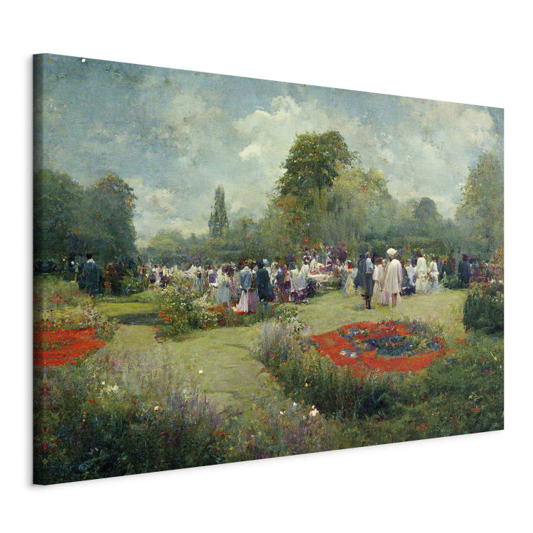 Canvas Print Meeting in the Garden - An Ai-Generated Landscape in the Style of Monet 151031 additionalImage 2