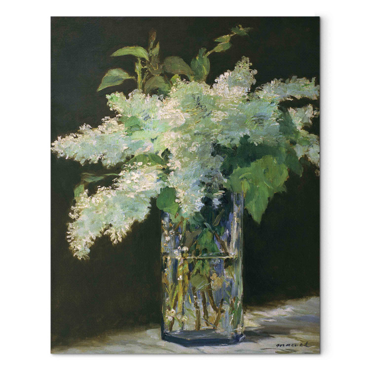 Art Reproduction Vase de fleurs, lilas blancs 152331