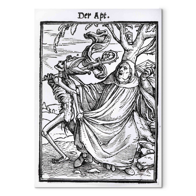 Reproduction Painting Death and the Abbot, from 'The Dance of Death', engraved by Hans Lutzelburger 154431