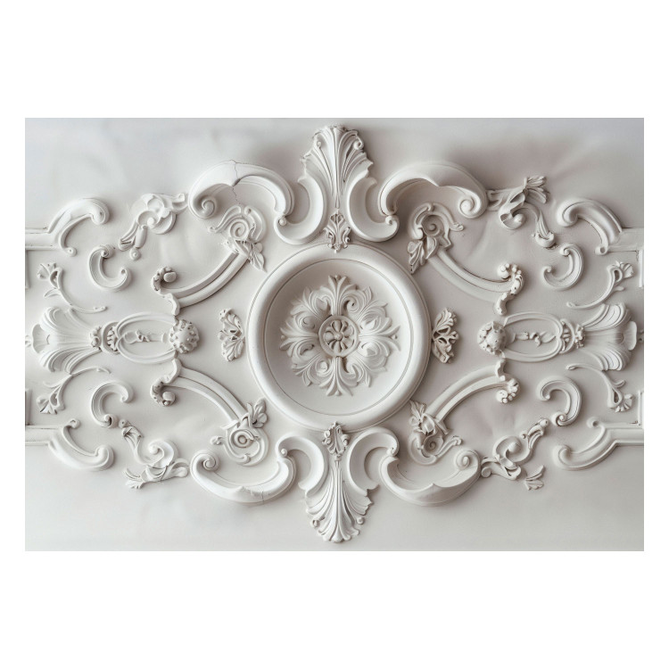 Wall Mural Baroque Stucco - Carved Rich Ornament in White Color 159931 additionalImage 1