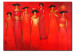 Canvas Art Print Women in red 48931