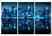 Canvas Print Manhattan in blue shade 58331