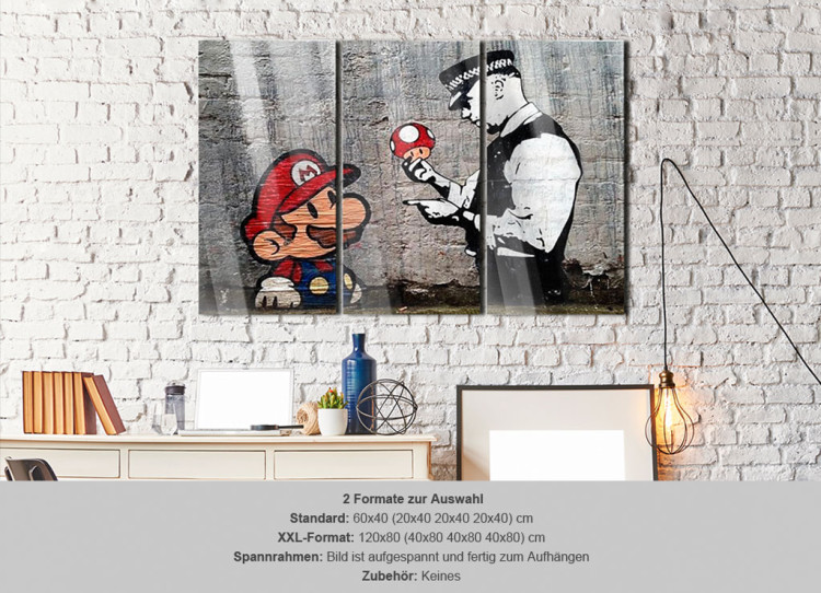 Acrylic print Super Mario Mushroom Cop by Banksy [Glass] 94331 additionalImage 7