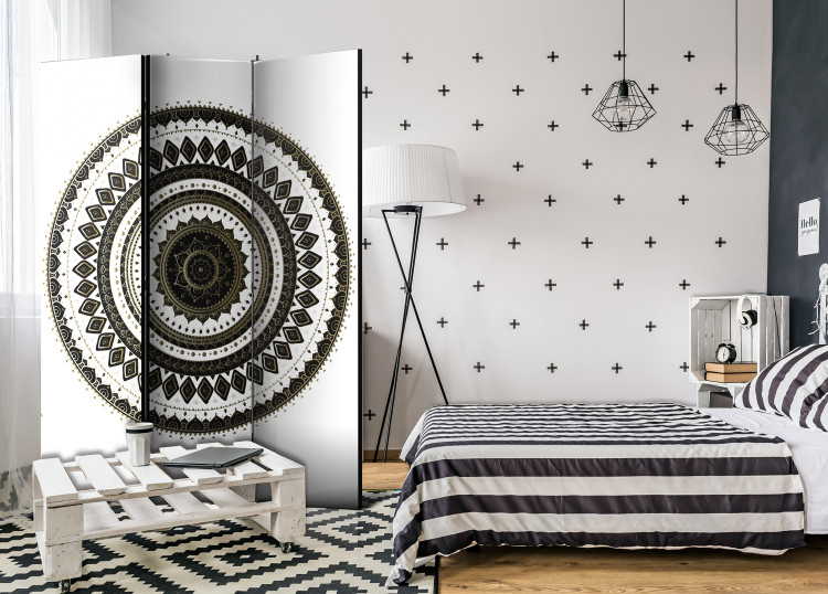 Room Divider Elegant Orient - oriental black and white mandala in a luxurious style 95631 additionalImage 4