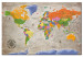 Cork Pinboard World Map: Retro Style [Cork Map] 95931 additionalThumb 2