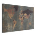 Canvas Print Journey Through Time (1-part) - World Map on Darker Background 96031 additionalThumb 2