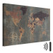 Canvas Print Journey Through Time (1-part) - World Map on Darker Background 96031 additionalThumb 8