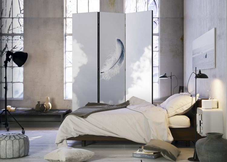 Room Separator Angelic Feather - romantic flying feather amidst clouds in the sky 97431 additionalImage 2