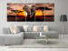 Canvas African Elephant (5-piece) - Animal Against a Sunset Background 98631 additionalThumb 3