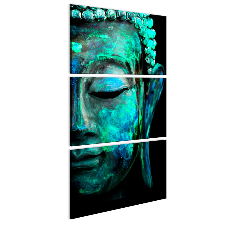Canvas The face of the Buddha - a fragment of the face in colours 106741 additionalImage 2