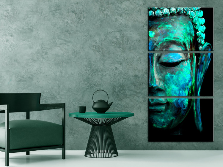 Canvas The face of the Buddha - a fragment of the face in colours 106741 additionalImage 3