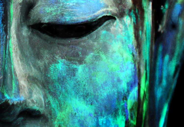 Canvas The face of the Buddha - a fragment of the face in colours 106741 additionalImage 5