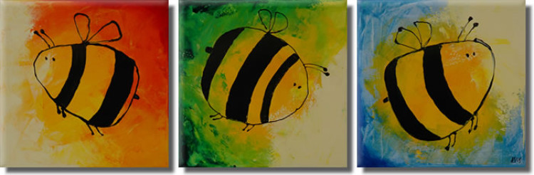 Canvas Print Three little bees 107041
