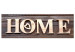 Canvas Wooden Home (1-part) Narrow - English Inscription in Vintage Style 108241