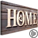 Canvas Wooden Home (1-part) Narrow - English Inscription in Vintage Style 108241 additionalThumb 6