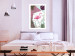 Poster Flamingo Stroll - geometric abstraction with a pink bird and leaves 114441 additionalThumb 2