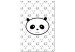 Canvas Cheerful panda - children's graphics with pandas and bears heads 114541