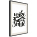Poster Wake Up and Smile - black and white composition with English text 114641 additionalThumb 3