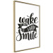Poster Wake Up and Smile - black and white composition with English text 114641 additionalThumb 14