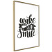 Poster Wake Up and Smile - black and white composition with English text 114641 additionalThumb 8