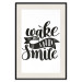 Poster Wake Up and Smile - black and white composition with English text 114641 additionalThumb 18