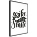 Poster Wake Up and Smile - black and white composition with English text 114641 additionalThumb 12