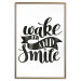 Poster Wake Up and Smile - black and white composition with English text 114641 additionalThumb 16